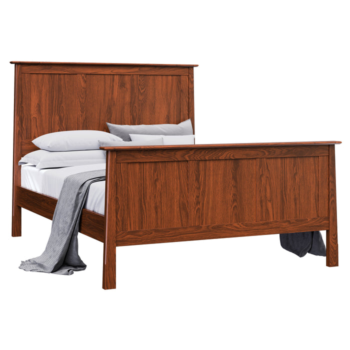 Benson Panel Bed High Footboard — Oak wood reference; selected finish may differ