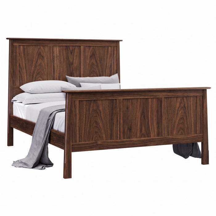 Benson Panel Bed High Footboard — Walnut wood reference; selected finish may differ