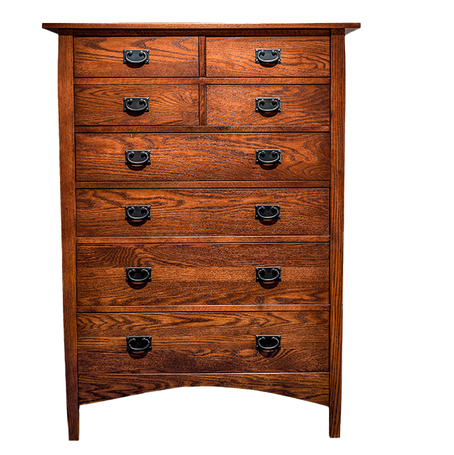 Berkshire Eight Drawer Chest — Oak wood reference; selected finish may differ