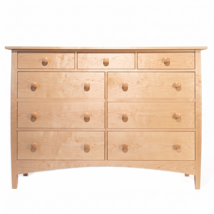 Berkshire Nine Drawer Dresser — Maple wood reference; selected finish may differ