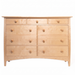 Berkshire Nine Drawer Dresser — Maple wood reference; selected finish may differ