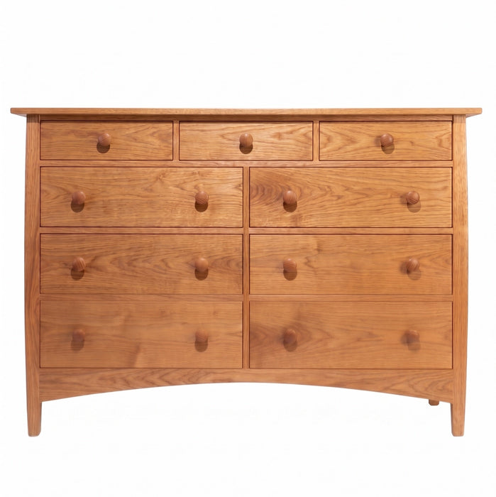 Berkshire Nine Drawer Dresser — Oak wood reference; selected finish may differ