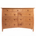 Berkshire Nine Drawer Dresser — Oak wood reference; selected finish may differ