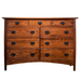 Berkshire Nine Drawer Dresser — Oak wood reference; selected finish may differ