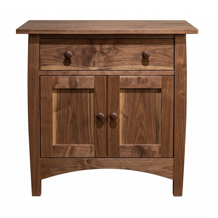 Berkshire One Drawer Nightstand — Walnut wood reference; selected finish may differ