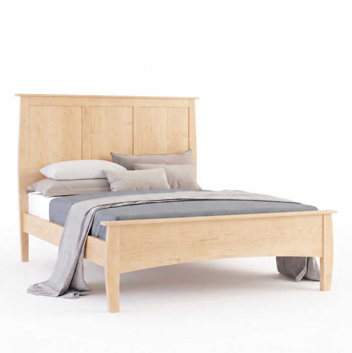 Berkshire Panel Bed Low Footboard — Maple wood reference; selected finish may differ