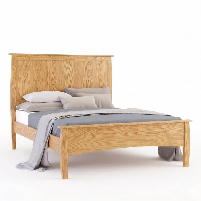 Berkshire Panel Bed Low Footboard — Oak wood reference; selected finish may differ
