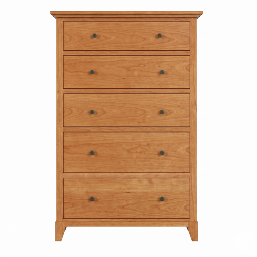 Cabot Five Drawer Chest — Cherry wood reference; selected finish may differ