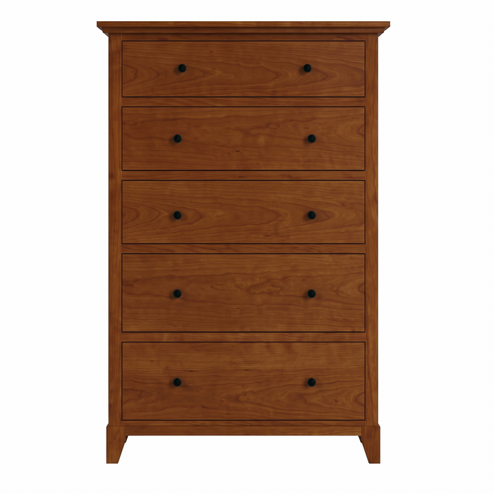 Cabot Five Drawer Chest — Cherry wood reference; selected finish may differ