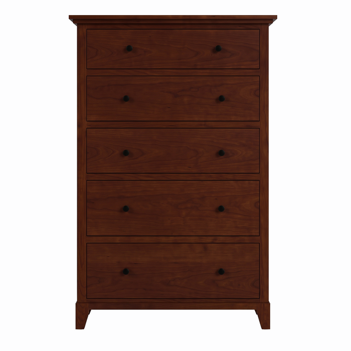 Cabot Five Drawer Chest — Cherry wood reference; selected finish may differ