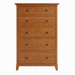 Cabot Five Drawer Chest — Maple wood reference; selected finish may differ