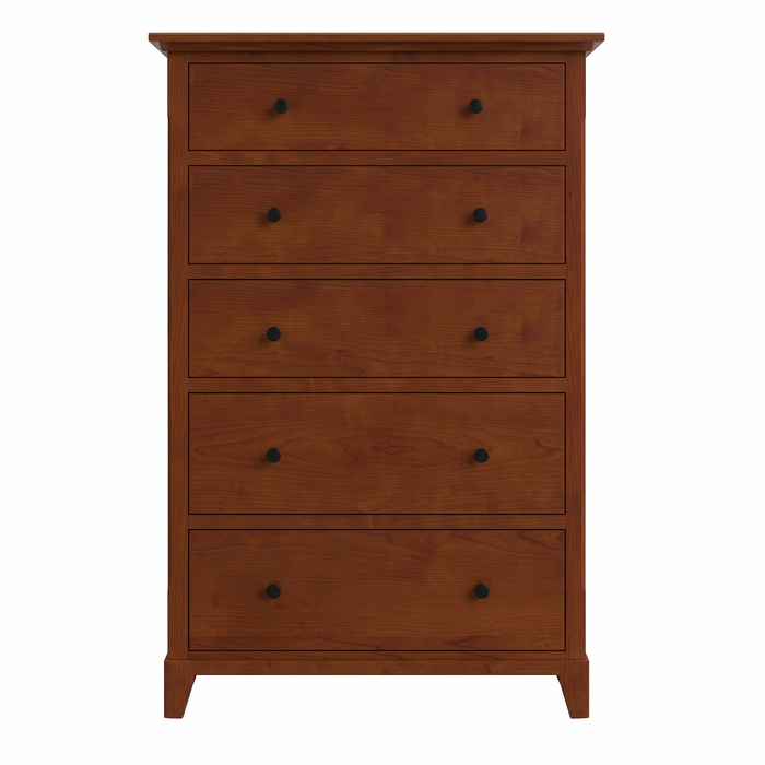 Cabot Five Drawer Chest — Maple wood reference; selected finish may differ
