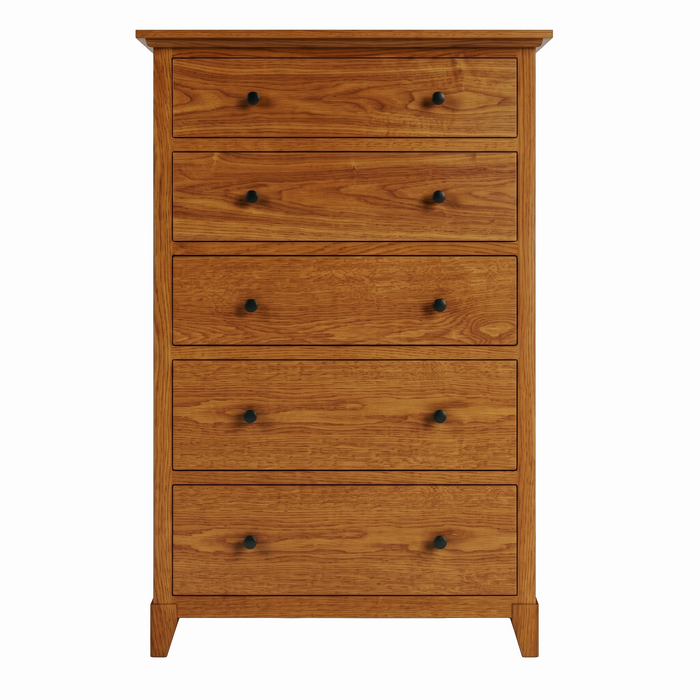 Cabot Five Drawer Chest — Oak wood reference; selected finish may differ