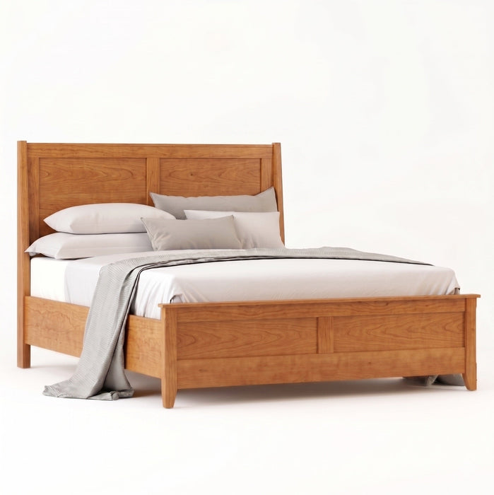 Cabot Panel Bed Low Footboard — Cherry wood reference; selected finish may differ