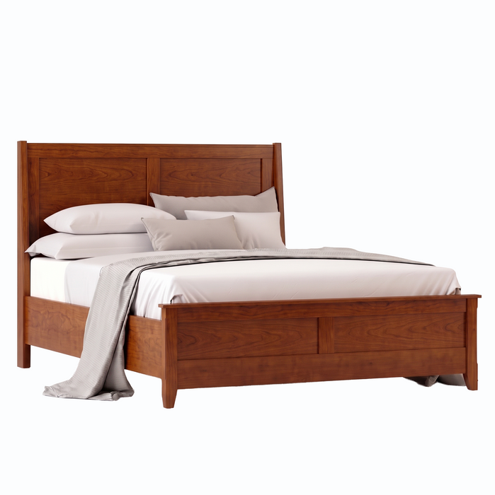 Cabot Panel Bed Low Footboard — Cherry wood reference; selected finish may differ