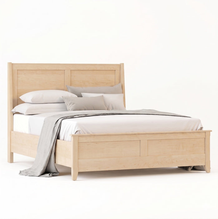 Cabot Panel Bed Low Footboard — Maple wood reference; selected finish may differ
