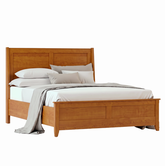 Cabot Panel Bed Low Footboard — Maple wood reference; selected finish may differ
