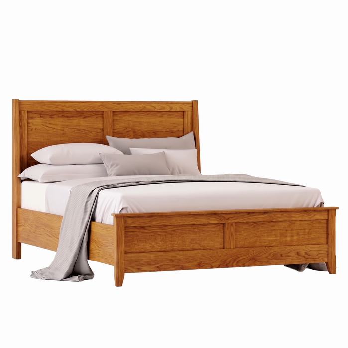 Cabot Panel Bed Low Footboard — Oak wood reference; selected finish may differ