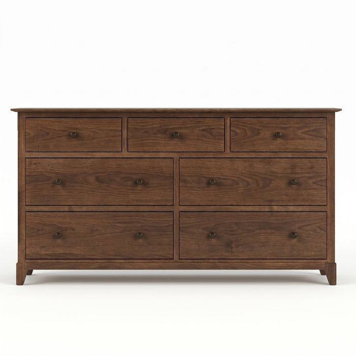 Cabot Seven Drawer Dresser — Walnut wood reference; selected finish may differ