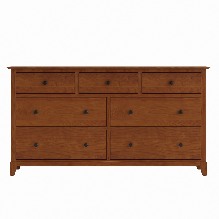 Cabot Seven Drawer Dresser — Cherry wood reference; selected finish may differ