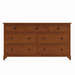 Cabot Seven Drawer Dresser — Cherry wood reference; selected finish may differ