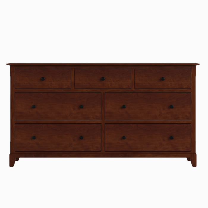 Cabot Seven Drawer Dresser — Cherry wood reference; selected finish may differ