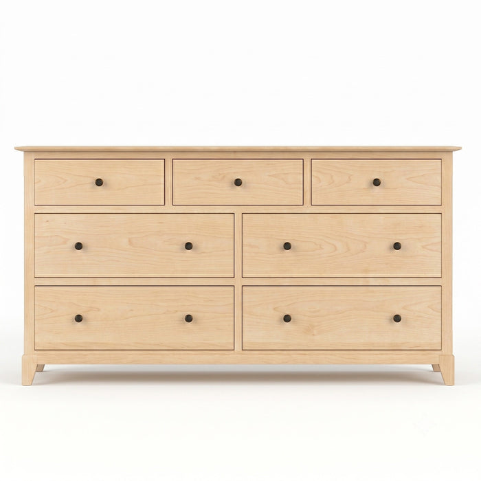 Cabot Seven Drawer Dresser — Maple wood reference; selected finish may differ