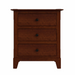 Cabot Three Drawer Nightstand — Cherry wood reference; selected finish may differ