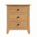 Cabot Three Drawer Nightstand — Oak wood reference; selected finish may differ