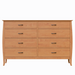 Cascade Eight Drawer Dresser — Cherry wood reference; selected finish may differ