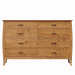 Cascade Eight Drawer Dresser — Oak wood reference; selected finish may differ