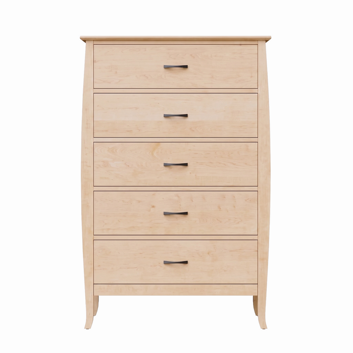Cascade Five Drawer Chest — Maple wood reference; selected finish may differ