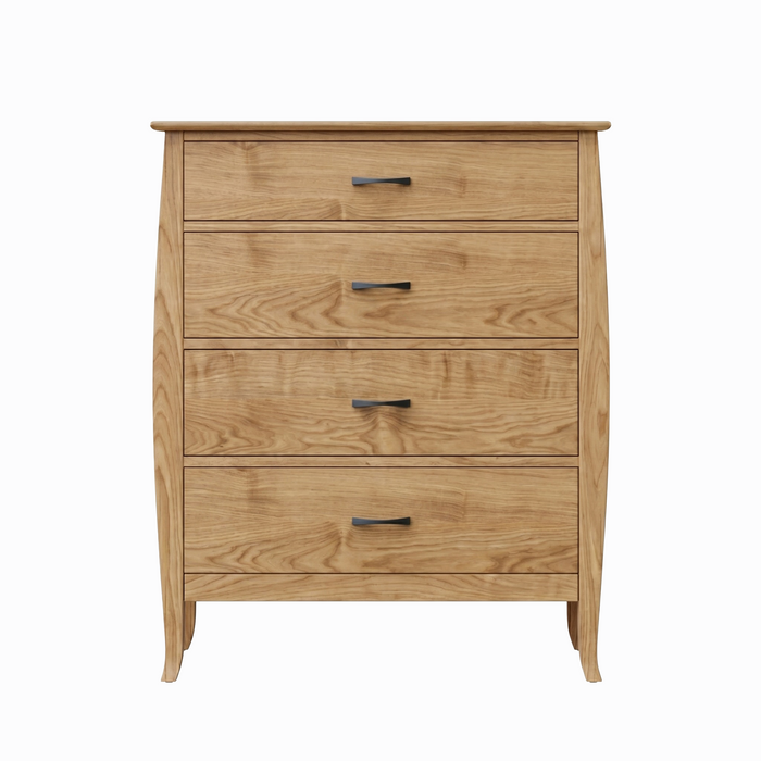 Cascade Four Drawer Chest — Oak wood reference; selected finish may differ