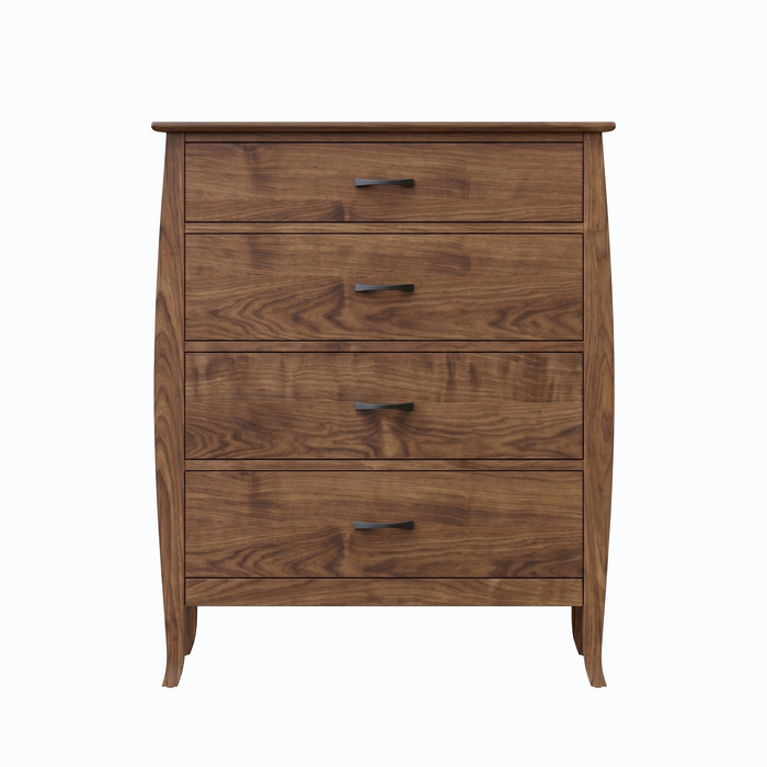 Cascade Four Drawer Chest — Walnut wood reference; selected finish may differ