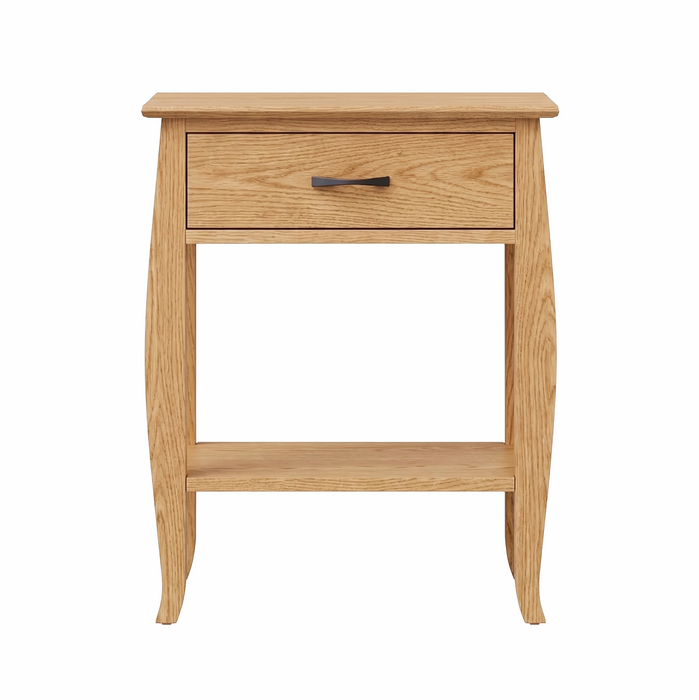 Cascade One Drawer Nightstand — Oak wood reference; selected finish may differ