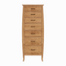 Cascade Seven Drawer Lingerie Chest — Oak wood reference; selected finish may differ
