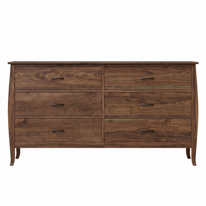 Cascade Six Drawer Double Dresser — Walnut wood reference; selected finish may differ
