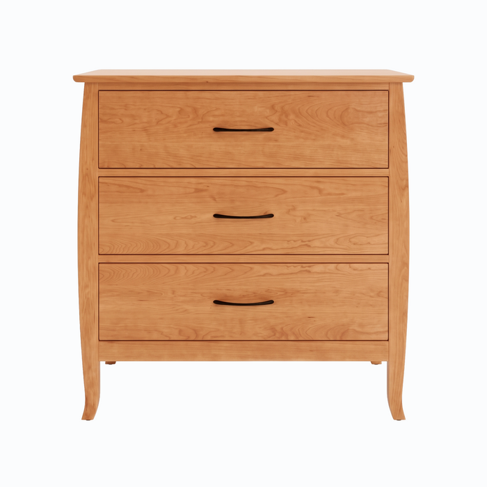 Cascade Three Drawer Chest — Cherry wood reference; selected finish may differ