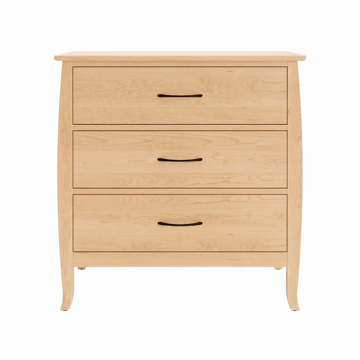 Cascade Three Drawer Chest — Maple wood reference; selected finish may differ