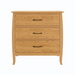 Cascade Three Drawer Chest — Oak wood reference; selected finish may differ