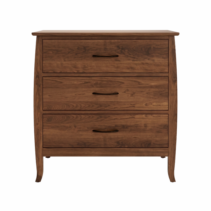 Cascade Three Drawer Chest — Walnut wood reference; selected finish may differ