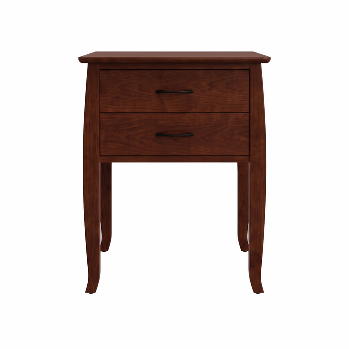 Cascade Two Drawer Nightstand — Cherry wood reference; selected finish may differ