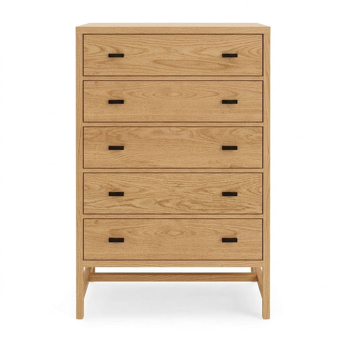 Chelsea Five Drawer Chest — Oak wood reference photo; selected finish may differ