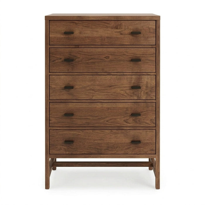 Chelsea Five Drawer Chest — Walnut wood reference photo; selected finish may differ