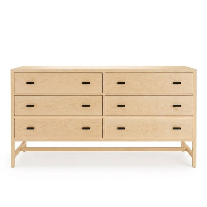 Chelsea Six Drawer Dresser — Maple wood reference photo; selected finish may differ