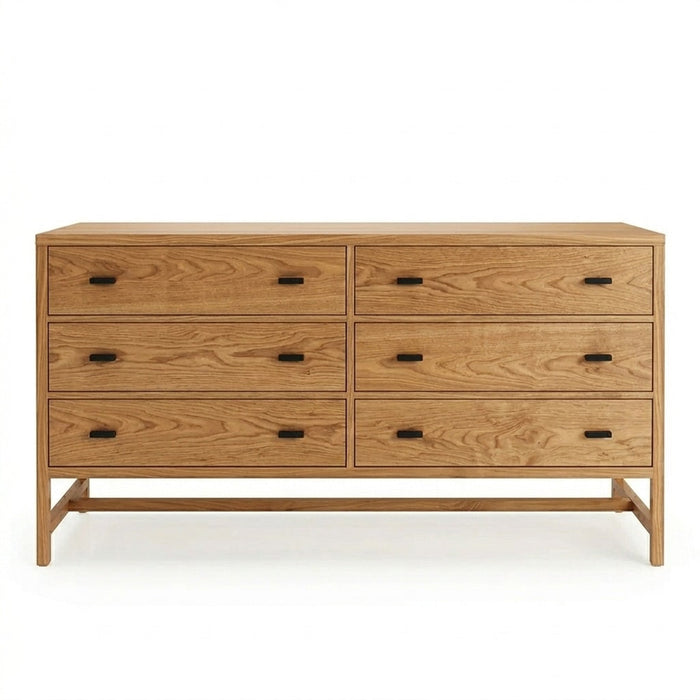 Chelsea Six Drawer Dresser — Oak wood reference photo; selected finish may differ