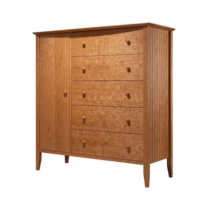 Coastal Armoire — Cherry wood reference; selected finish may differ