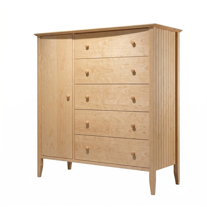 Coastal Armoire — Maple wood reference; selected finish may differ