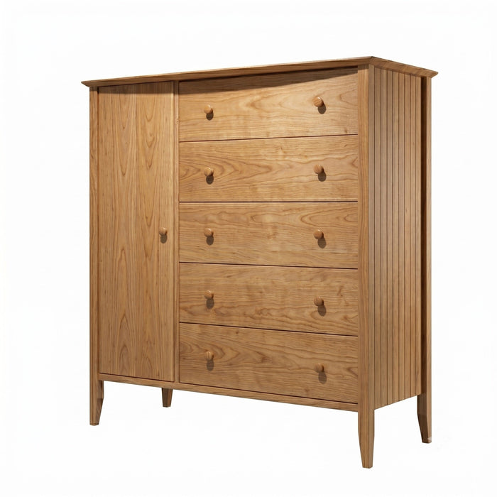 Coastal Armoire — Oak wood reference; selected finish may differ