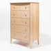 Coastal Five Drawer Chest — Maple wood reference; selected finish may differ